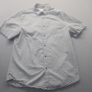 Katin Shirt Mens Large Gray Geometric Button‎ Down Short Sleeve Surf Outdoor
